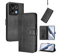 YUECXIN Funda para Umidigi G9 5G / G9C / G9T / G9A, Carcasa de Cuero PU+TPU Libro con Ranura para Tarjeta, Cierre Magnético, Soporte Plegable, Caso Protectora Antigolpes.Negro