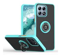 YUECXIN Funda para Xiaomi 14T Caso, Porta Anillos Metálico, Ultradelgado Mate Duro PC Atrás Carcasa, Suave TPU Silicona Antigolpes Durable Cubierta, Cielo Azul