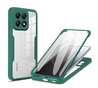 YUECXIN Funda para Xiaomi 15T, Carcasa Antigolpes de 360 Grados con Protector de Pantalla Integrado, Cubierta de Material de Doble Capa Case Caso, Verde
