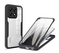 YUECXIN Funda para Xiaomi 15T, Carcasa Antigolpes de 360 Grados con Protector de Pantalla Integrado, Cubierta de Material de Doble Capa Case Caso, Negro