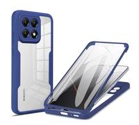 YUECXIN Funda para Xiaomi 15T, Carcasa Antigolpes de 360 Grados con Protector de Pantalla Integrado, Cubierta de Material de Doble Capa Case Caso, Azul