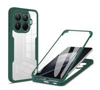 YUECXIN Funda para Xiaomi 15T Pro, Carcasa Antigolpes de 360 Grados con Protector de Pantalla Integrado, Cubierta de Material de Doble Capa Case Caso, Verde