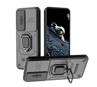 YUECXIN Funda para Xiaomi Poco F7 5G, 360° Cuerpo Completo Grado Militar Armadura Protectora Carcasa, Antigolpes Estuche con Cubierta para Cámara y Soporte, Negro