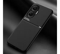 YUECXIN Funda para Xiaomi Poco F7 5G, Moda Suave Sedoso al Tacto Silicona Textura Cubierta, Ultradelgado Antigolpes PU+TPU Bumper Antideslizante Estuche Caso. Negro