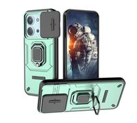 YUECXIN Funda para Xiaomi Redmi 15C 5G/15C 4G/Poco C85, 360° Cuerpo Completo Grado Militar Armadura Protectora Carcasa, Antigolpes Estuche con Cubierta para Cámara y Soporte, Verde