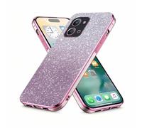 YUECXIN Funda para Xiaomi Redmi 15C/Poco C85, Carcasa Transparente con Tarjeta de Purpurina Extraíble para Mujer y Niña, Cubierta Silicona TPU Antigolpes y Antiamarilleo, Rosa