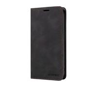 YUECXIN Funda para Xiaomi Redmi A7 Pro 4G/5G/POCO C85X 5G, Carcasa de Lujo Antigolpes de PU Cuero con Soporte Magnético & Cubierta con Protección RFID Antirrobo, Negro