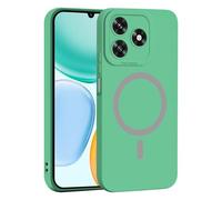 YUECXIN Magnética Silicona Funda para Honor X5c Plus, [Carga Inalámbrica] Tacto Suave y Sedoso Ultradelgado Antigolpes Cubierta Carcasa, Verde
