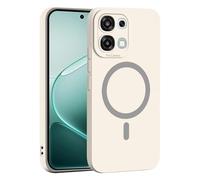 YUECXIN Magnética Silicona Funda para OPPO A6 Pro 5G/4G, [Carga Inalámbrica] Tacto Suave y Sedoso Ultradelgado Antigolpes Cubierta Carcasa, Blanco