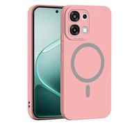 YUECXIN Magnética Silicona Funda para OPPO A6 Pro 5G/4G, [Carga Inalámbrica] Tacto Suave y Sedoso Ultradelgado Antigolpes Cubierta Carcasa, Rosa