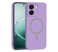 YUECXIN Magnética Silicona Funda para OPPO A6X / OPPO A6 5G/4G/ OPPO A6K, [Carga Inalámbrica] Tacto Suave y Sedoso Ultradelgado Antigolpes Cubierta Carcasa, Morado