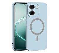YUECXIN Magnética Silicona Funda para OPPO A6X / OPPO A6 5G/4G/ OPPO A6K, [Carga Inalámbrica] Tacto Suave y Sedoso Ultradelgado Antigolpes Cubierta Carcasa, Azul Claro