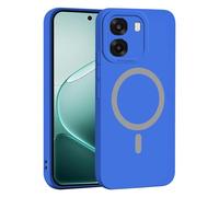 YUECXIN Magnética Silicona Funda para OPPO A6X / OPPO A6 5G/4G/ OPPO A6K, [Carga Inalámbrica] Tacto Suave y Sedoso Ultradelgado Antigolpes Cubierta Carcasa, Azul Oscuro