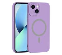 YUECXIN Magnética Silicona Funda para OPPO Reno 12F 4G / OPPO Reno 12 FS 5G (Reno12 F 5G), [Carga Inalámbrica] Tacto Suave y Sedoso Ultradelgado Antigolpes Cubierta Carcasa, Morado