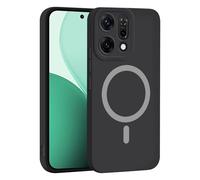 YUECXIN Magnética Silicona Funda para OPPO Reno 14 5G(Reno14 5G), [Carga Inalámbrica] Tacto Suave y Sedoso Ultradelgado Antigolpes Cubierta Carcasa, Negro