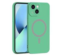 YUECXIN Magnética Silicona Funda para Xiaomi 17 Pro MAX 5G, [Carga Inalámbrica] Tacto Suave y Sedoso Ultradelgado Antigolpes Cubierta Carcasa, Verde