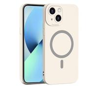 YUECXIN Magnética Silicona Funda para Xiaomi 17 Pro MAX 5G, [Carga Inalámbrica] Tacto Suave y Sedoso Ultradelgado Antigolpes Cubierta Carcasa, Blanco