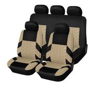 YUEDAM Coche Fundas Asientos para Citroen C3 2020-2025 2026, Coche Cubreasientos Cómodo Transpirable Delanteros Traseros Seat Cover Protectores Accesorios,D/Beige