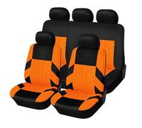 YUEDAM Coche Fundas Asientos para Renault Clio 5 Clio 4 Clio 3 Estate 2001-2024, Coche Cubreasientos Cómodo Transpirable Delanteros Traseros Seat Cover Protectores Accesorios,G/Orange