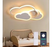 YUEEU Lampara Infantil Techo 52cm Plafon Led techo Niña Regulable Nubes