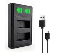 YUEFANSEN LP-E10 LC-E10 LC-E10C LC-E10E Cargador De Doble Ranura, USB 10 W, Velocidad De Carga Con Pantalla LCD,compatible Con Canon EOS Rebel T7 T6 T5 T3 T100 4000D 3000D 2000D 1500D 1300D 1200D 1100