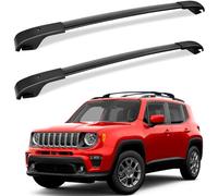 YUEGOO 2 Piezas Barras de Techo de Coche de Aluminio para Jeep Renegade 2015-2022, Barras Transversales Portaequipajes de Techo de Coche con Cerradura Antirrobode