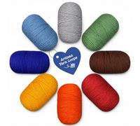 Yuegool Suministros de aguja de perforación y paquetes de repuesto de hilo para manualidades, hilo de algodón suave profesional de 40 g para manualidades, serie de 4 colores temáticos (tierra)