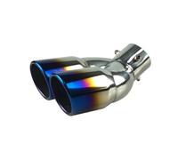 Yuegtik Puntas De E&Scape Traseras para Coche Silenciador De Tubo De Cola De 63mm Accesorios para Coche Escape Salida Única(Type F)