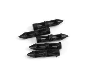 YUEHISY 100pcs 6mm Remache de Plástico Clip de Sujeción para Carena de | Material de nailon negro, Se adapta a orificios de 6 mm, Cabeza de 11,2 mm, Longitud 20 mm, Repuesto para moldura de puerta