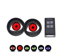 YUEHISY 2pcs 12v Devil Eyes LED, Faro Dinámico Personalizable, Patrones Remotos Ajustables, a Prueba de Agua, para Juguetes Robot y Decoración Creativa