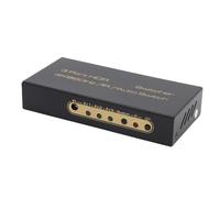 YUEHISY 3 en 1 Out Switcher HDMI, Enchufe de 4k 60Hz y Reproduce la Caja de Conmutador Multimedia HDMI con Remote IR, para el Trabajo en Casa de los Juegos en Casa