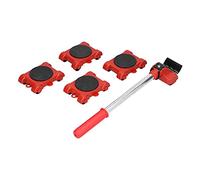 YUEHISY 5 Piezas Herramienta Elevadora para Muebles Base con Ruedas 360° | Herramienta de manipulación resistente de ajustable, peso de rodamiento de 150 kg por unidad, brazo de hierro A3 con cubo