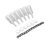 YUEHISY 6 Pack Fermentation Airlock Water Seal Lock with Rubber Stoppers | La esclusa de aire de plástico PP de alta transparencia cumple con los estándares de contacto con alimentos, tapones de