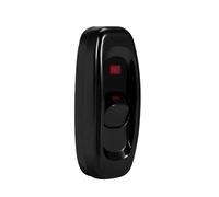 YUEHISY AC 250V 10A en Línea ON/OFF Mesa Lámpara de Escritorio Cable Interruptor Luz Indicadora de LED Negro (BLACK)