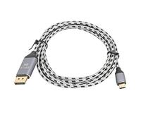 YUEHISY Adaptador de Cable Tipo C a Puerto de Pantalla Salida de Video HD 8K USB 60 + Imagen Clara para Trabajo y Entretenimiento + Compatible con Computadoras (Malla tejida 1 metro)