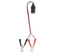 YUEHISY Adaptador de Enchufe Hembra para Encendedor de Cigarrillos de Coche a Cable de Abrazadera con Pinza de Cocodrilo para Batería, Fácil de Instalar y Cómodo de Usar, Diseñado y Fabricado con