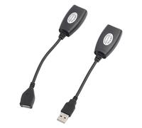 YUEHISY Adaptador de Extensión USB RJ45, Extensor USB a Ethernet de 150 Pies, Plug and Play para Cámara de Impresora, Transferencia de Datos de Alta Velocidad para Computadora Portátil de Escritorio