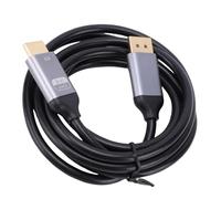 YUEHISY Adaptador DisplayPort a HDMI de 8K a 60 Hz, Adaptador Display Port a HDMI de 4K a 120 Hz, 1,8 M, Conectores Chapados en Oro de 24 K, Compatibilidad Universal