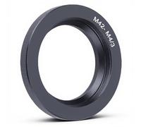 YUEHISY Adaptador M42 a Micro 4/3, Adaptador de Montaje Fino de Aleación de Aluminio de 6 Mm para Cámaras sin Espejo, Fácil Instalación