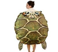 YUEHISY Almohada Portátil de Concha de Tortuga, Divertido Disfraz de Felpa con Funda Lavable Desmontable para Adultos (130 cm/51,2 Pulgadas)