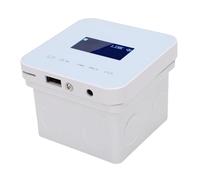 YUEHISY Amplificador de Montaje en Pared de 2 Canales, Bluetooth 5.0 y Pantalla LCD de 1,7 Pulgadas, Compatible con MP3 WMA WAV AAC Ape, Control Remoto Inalámbrico por Infrarrojos, para (White)