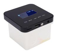 YUEHISY Amplificador de Montaje en Pared de 2 Canales, Bluetooth 5.0 y Pantalla LCD de 1,7 Pulgadas, Compatible con MP3 WMA WAV AAC Ape, Control Remoto Inalámbrico por Infrarrojos, para (Black)