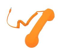 YUEHISY Auricular de Teléfono Móvil con Enchufe de 3,5mm, Receptor de Teléfono con Cable a Prueba de Radiación Retro, Ordenador Inteligente (Orange)