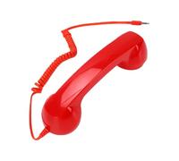 YUEHISY Auricular de Teléfono Retro, Enchufe de 3,5 Mm, ABS (Rojo Brillante)