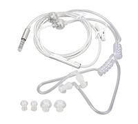 YUEHISY Auriculares de Tubo de Aire, Ergonómicos, sin Radiación, Reducción de Ruido, Portátiles, Binaurales, 3,5mm, Tubo de Aire, Portátil, Tableta (White)