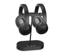 YUEHISY Auriculares Inalámbricos Duales para Ver Televisión, Auriculares Supraaurales con Transmisor, Base de Carga, Baja Latencia, Batería de 40 Horas, para Personas Mayores
