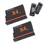 YUEHISY Batería de Cámara para 360 X4 Air, Repuesto para Batería Original, 2 Piezas 2050 MAh 7,97 WH, Estuches de Almacenamiento con Ranuras para Tarjetas