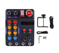 YUEHISY Caja de Control Central Simulator Race, Caja de Botones para Juegos con 19 Botones, 9 Tipos, 30 Opciones Programables, Puerto USB con Retroiluminación RGB, para PC