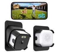 YUEHISY Cámara de Ventana 2K para Seguridad del Hogar, Cámara Interior WiFi de Doble Banda de 5GHz 2,4GHz, Alertas de Movimiento AI, Visión Nocturna a Todo Color, sin Perforación (2 Piezas)
