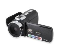YUEHISY Cámara de Vlogging 4K con Pantalla Flip, Videocámara HD de 64MP con Conectividad WiFi, Luz LED Light, Macro para Principiantes y Creadores de Contenido